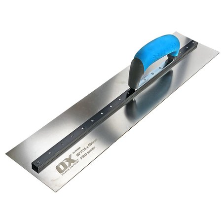 OX TOOLS Pro 4-1/2"x20" (115x508mm) Square Finishing Trowel - Stainless Steel OX-P018820